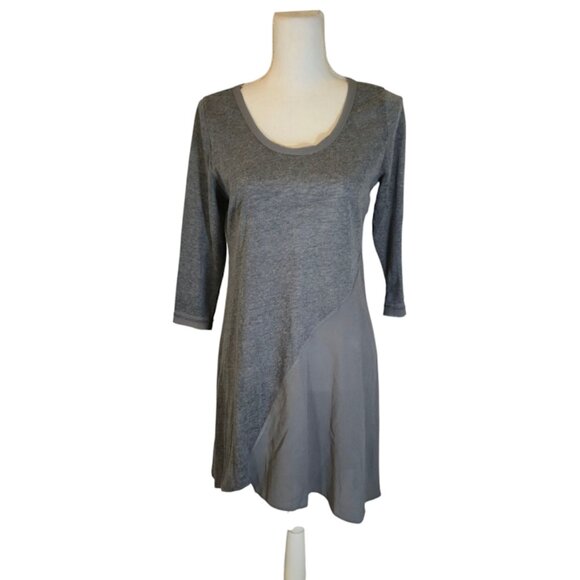Mono Reno NWT Mini Dress Size Medium Blue Heathered Semi Sheer Casual Preppy - Picture 1 of 15
